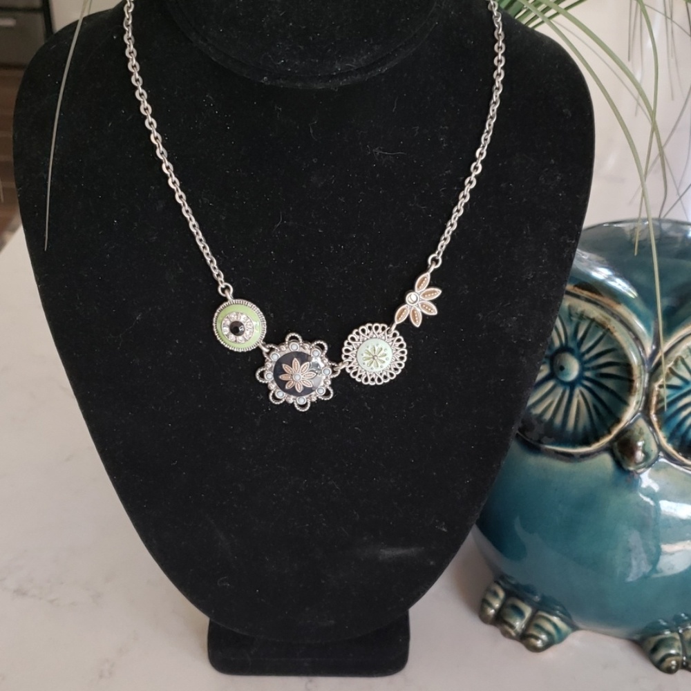 Blues And Silvers boho, Western Vibe necklace